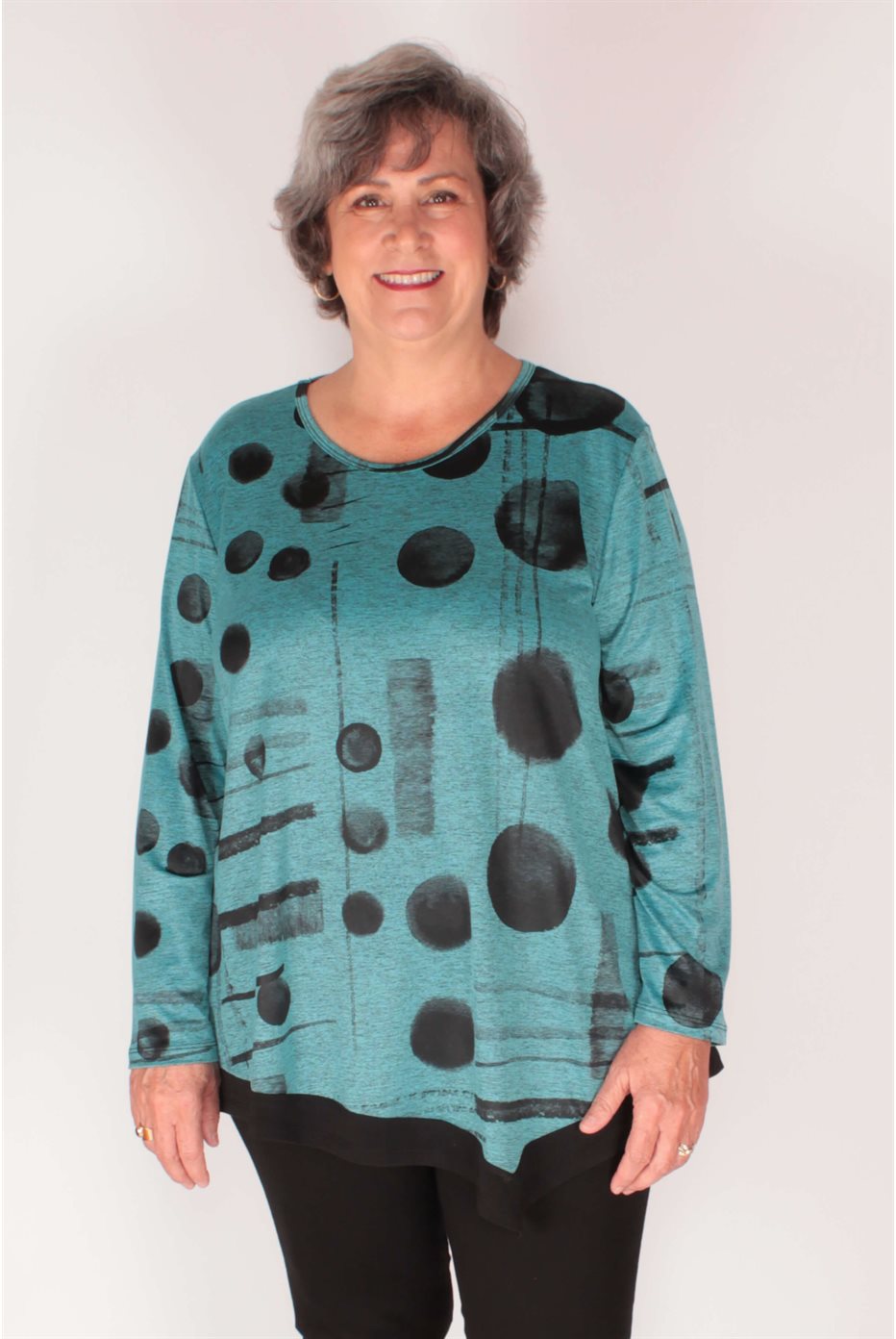 Tunique asymétrique en tricot moulant Melody Tunique asymétrique en tricot moulant Melody